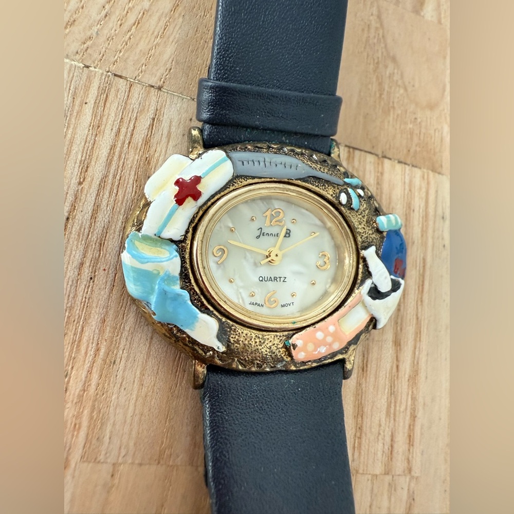Vintage Jennie B nurse theme watch NEW BATTERY - Picture 2 of 12